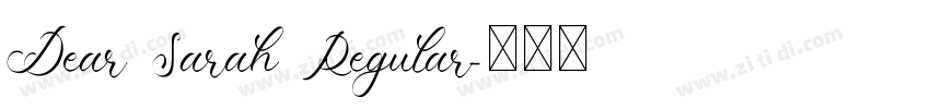 Dear Sarah Regular字体转换